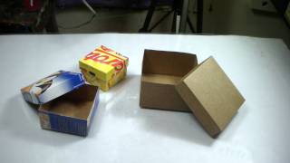 RÁPIDO E FÁCIL Como Fazer CAIXAS de PAPELÃO  DIY How to Make Box From Cardboard [upl. by Tiloine37]