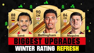 BIGGEST WINTER RATING UPGRADES in FC 24 😱🔥 ft Bellingham Sane Maguire… [upl. by Martreb]