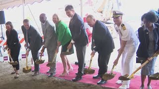 Groundbreaking ceremony marks start of Forrestal School rebuild at Naval Station Great Lakes [upl. by Marsland]