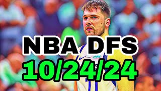 NBA DFS Picks Today 102424  DAILY RUNDOWN [upl. by Akilak]