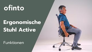 Ergonomischer Bürostuhl Active mit Synchronmechanik  Funktionsvideo [upl. by Binky648]