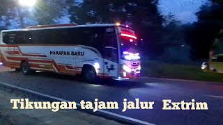 Hunting malam PO harapan jaya vs harapan baru basury turuni jalan extrim lahor [upl. by Noyart]