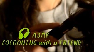 Asmr RP Cocooning with a friend brushing hair cleaning face etc FR [upl. by Arzed]