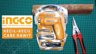 The Cheapest Ingco Cordless Screwdriver  Review Obeng Cordless Ingco 4V CSDLI0402 [upl. by Guidotti]