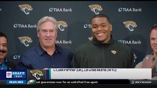 Grading the Jaguars draft class on NFL Draft Today  NFL Network  Jacksonville Jaguars [upl. by Irec445]