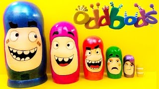 Oddbods Surprise Toys Nesting Dolls Oddbod toys video Kids Stacking Cups Kinder Surprise Toys 毛毛頭 [upl. by Akkinahs176]