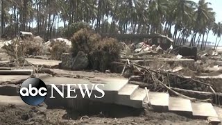 Aftermath of Tonga volcanic eruption captured on video [upl. by Chapell109]