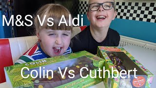 Colin Vs Cuthbert the Caterpillar face off MampS compared to Aldi Which is better [upl. by Sutit]