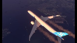 Ships visible at 40000ft in the morning with Vessels Global Shipping  Microsoft Flight Simulator [upl. by Razatlab449]