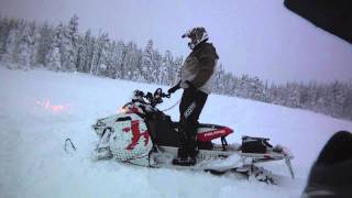 pro rmk 600 and rmk assault 800  flatland deep snow [upl. by Telfore]