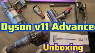 Dyson v11 Advanced Unboxing 📦✨🔋  Cordless Vacuum Cleaner [upl. by Atekin]