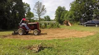 Plowing and disking with a Wheel Horse c161 Automatic Hydrostatic [upl. by Retsevel]