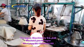 wool felt hat body presser hat body pressing machine wool felt hat pressed machinery [upl. by Ayarahs]