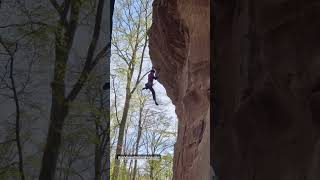 Taking a Whipper in the Crux of quotDon Gonzalesquot rockclimbing climbing Göwald [upl. by Travis]