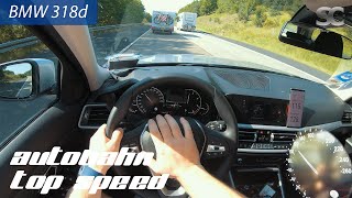 BMW 318d 2020  Autobahn Top Speed  Acceleration  Test Drive POV [upl. by Vivl]