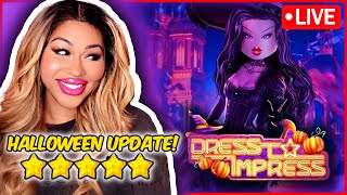 DRESS TO IMPRESS HALLOWEEN UPDATE Community Night🔴LIVE [upl. by Ridley]