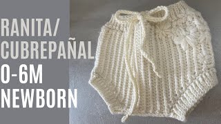 Pelele Ranita cubrepañal para bebé recién nacido a crochet de 0 a 6 meses Primera puesta crochet [upl. by Urian264]