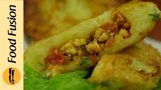 Potato Cutlets wtih chicken filling Alu tikkiRecipe By Food Fusion [upl. by Pompea501]