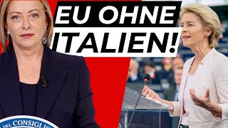 Italien vor dem EUAustritt Meloni schockiert Europa [upl. by Lowndes]