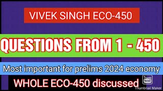 whole ECO450 VIVEK SINGH ECONOMY MCQ [upl. by Kunkle]