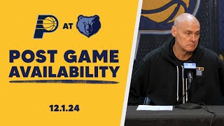 Indiana Pacers Postgame Media Availability at Memphis Grizzlies  December 1 2024 [upl. by Enneicul]