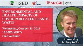 TISEDBRACE Seminar Environmental and health impacts of COVID19 related plastic waste [upl. by Jurdi]