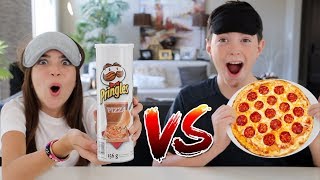 PRINGLES vs REAL FOOD CHALLENGE [upl. by Treble20]