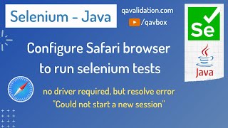 Configure Safari browser to run selenium tests [upl. by Kries]