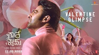 Radhe Shyam Telugu Valentine Glimpse  Prabhas  Pooja Hegde  Radha Krishna  UV Creations [upl. by Cesya]