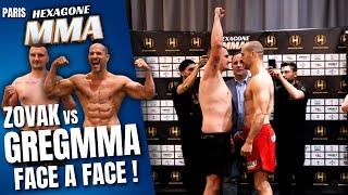 GREGMMA SE FAIT PROVOQUER  FACE A FACE PESEE MEDIATIQUE HEXAGONE MMA 17 [upl. by Monah143]