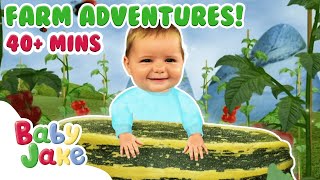 BabyJakeofficial  🚜 Baby Jakes Vegetable Farm 🌽  40 MINS  Yacki Yacki Yoggi [upl. by Bigg]