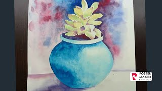 Object DrawingPot PaintingWater colour [upl. by Mechling]