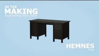 IKEA HEMNES Desk Assembly Instructions [upl. by Ainegul158]