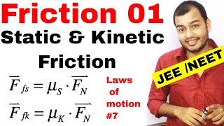 Class 11 chap 5  Friction Force 01 Static and Kinetic Friction  Friction IIT JEE  NEET [upl. by Gisela]