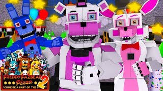 Minecraft PIZZARIA FREDDY 2  OS FUNTIMES ANIMATRONICS EP02 five night at freddy [upl. by Abla]