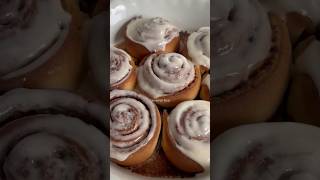 Cinnamon Rolls 🪵🥮😮‍💨✨💘 cinamonroll cinnabons yummy recipe glaze creamcheese easytomake [upl. by Betthezel3]