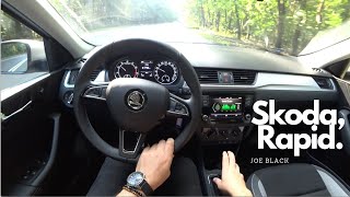 Skoda Rapid 10 TSI 70 kW 95 HP  4K POV Test Drive 100 Joe Black [upl. by Walt994]