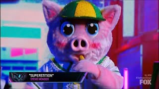 Piglet Performs quotSuperstitionquot By Stevie Wonder  Masked Singer  S5 E10 [upl. by Read]