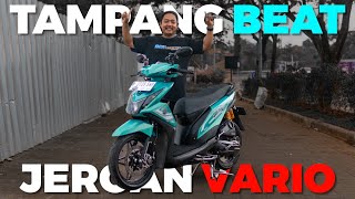 Review Modifikasi Honda Vario BERBULU Beat  MODIF SWAP ENGINE VARIO [upl. by Kirschner]