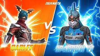 QARI FF VS SPARROW FF 🔥😱 INTENSE FIGHT OF LEGENDS ⚡️ [upl. by Arutnev627]