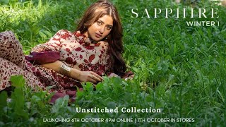 Sapphire Winter I – Unstitched Collection 2022  Sapphire new winter upcoming collection 2022 [upl. by Ekud]