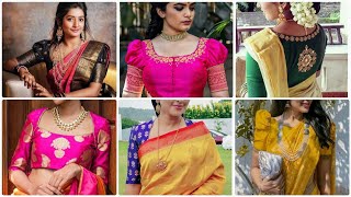 New Traditional Blouse Designs For Pattu Sarees [upl. by Llennhoj]