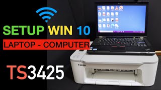 Canon Pixma TS3425 Setup Windows Laptop or Computer WiFi setup [upl. by Meadows]