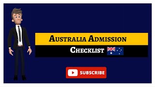 Australia Admission Checklist 🌏 🇦🇺 [upl. by Bowyer]