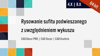 Rysowanie sufitu podwieszanego z uwzględnieniem wykuszu [upl. by Esinad]