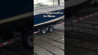 When the captain’s struggling on the slipwayboatfail notachance shortsviral [upl. by Eejan34]