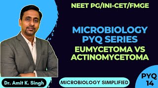 NEET PGINICETFMGE Microbiology PYQ SeriesPYQ 14 Eumycetoma vs Actinomycetoma [upl. by Grizelda]