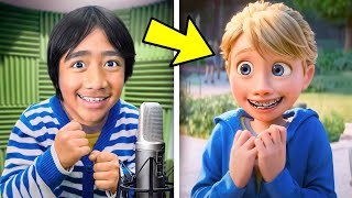 7 YouTubers Behind The Voices Ryans World Inside Out 2 [upl. by Gram]