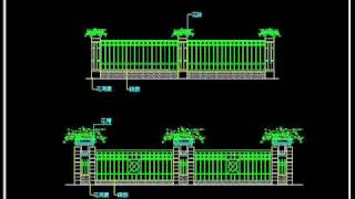 【Autocad Block Download】Wrought iron railing fence designwmv [upl. by Swigart864]