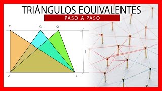 🔺💃 Triángulos equivalentes definición  Dibujo técnico paso a paso  Equivalencia fácil y sencilla [upl. by Notgnirrac826]